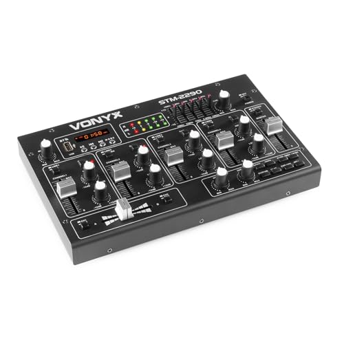 Vonyx STM2290 Table de Mixage DJ 8 Canaux, Entrée USB, Bluetooth, 8 Effets sons Individuels,...