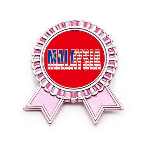 Broche drapeau Malaisie rose métal M cadeau souvenir original