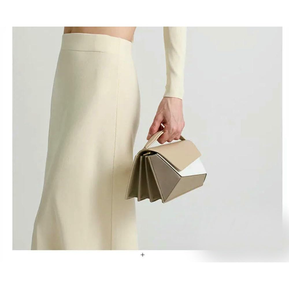 Bolso de Hombro para Mujer, Bolso Cruzado geométrico, Bolsos de Mano para Mujer, Bolso de Mano de Lujo de Cuero PU, Bolso Tipo Cubo