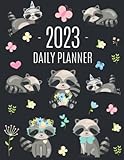 Raccoon Daily Planner 2023: Pretty Organizer for All Your Weekly Appointments | January–December Scheduler With Funny Forest Animal (12 Months)
