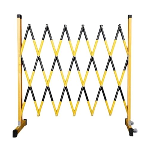 Barrière mobile rétractable 1.5x7m noire en fibre de verre pliable
