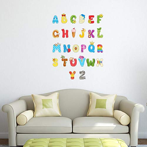 Buy Jaychan ABCD Alphabets Vinyl wallsticker for Living Rooms, bedrooms ...