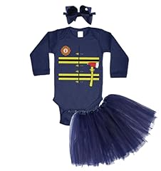 Long Sleeve Navy Blue Bodysuit / Navy Blue Tutu