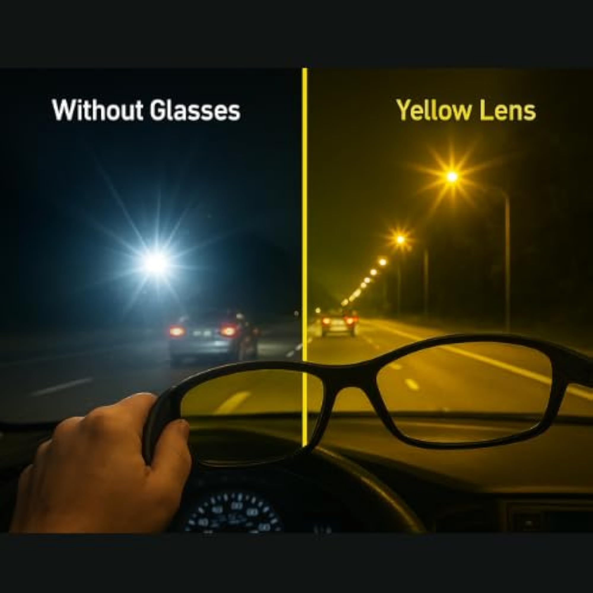 Night Driving Clear Vision Sunglasses for Car & Bike Riding