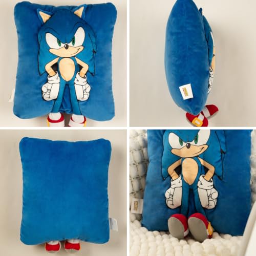 Image of Sonic The Hedgehog Anime Kids Super Plush Cozy Snuggle 3D Pillow (Officially Licensed Product) by Franco