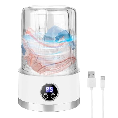 Lavadora De Ropa Interior, Lavadora Portátil Para Ropa Interior - 1L Aparato De Limpieza Profunda Con Doble Modo Recargable, Para Hoteles, Caravanas, Viajes, Limpieza Profunda Para Sujetadores Y Calce