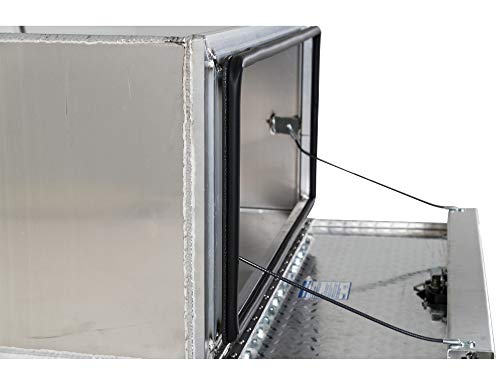 Image of Buyers Products 1706510 Silver Pro Series Aluminum Underbody Truck Box with Diamond Tread Door, 18x18x48 Inch, Made In the USA, Durable Vehicle Tool Box for Storage and Organization