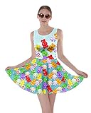 CowCow Womens Kawaii Cute Ghosts Skater Dress