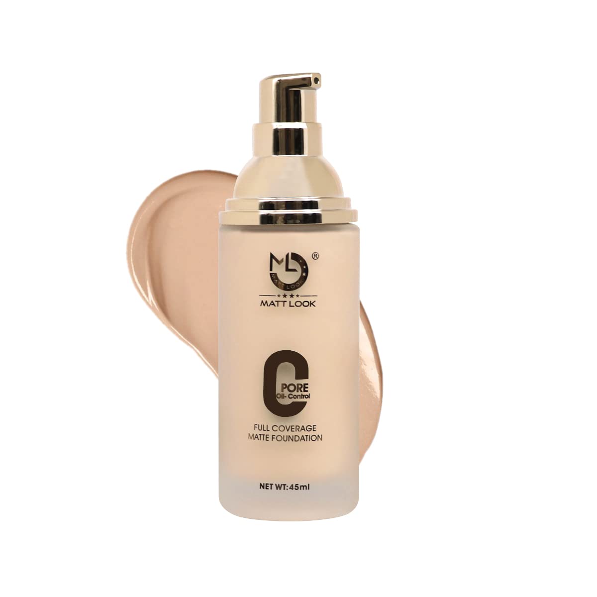 MATT LOOK Zero Pore Oil Control Full Coverage Matte Foundation, Natural (45ml)-image-17