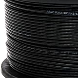PremiumX 200m Mini-kabel satelitarny koaksjalny Ø 4mm w kolorze czarnym - Dodatkowo cienki - 2-krotnie ekranowany dla satelity | kabla | DVB-T - Obsługuje Ultra HD 4K i 3D