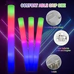 30 Pieces Led Foam Sticks - Flashing Glow Sticks Party Supplies Light Up Baton Wands for Kids, Raves, Birthday, Wedding, Christmas, Halloween, Children Toy - Image 2
