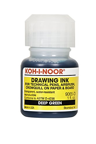 Dessin Encre Koh-I-Noor Deep Green dans votre atelier d'illustration botanique
