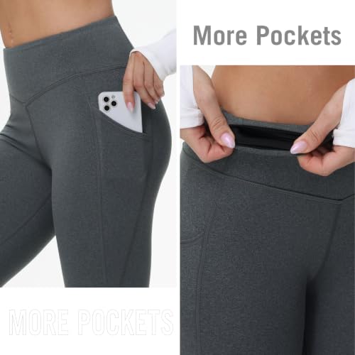 Image of baleaf Women's Fleece Lined Leggings, High Waisted | Thermal Warm Winter Tights, Thick Yoga Pants, Cold Weather, with Pockets