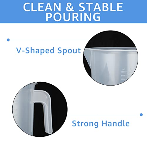 Pack de 4 vasos medidores plásticos de 2 litros miniatura 7