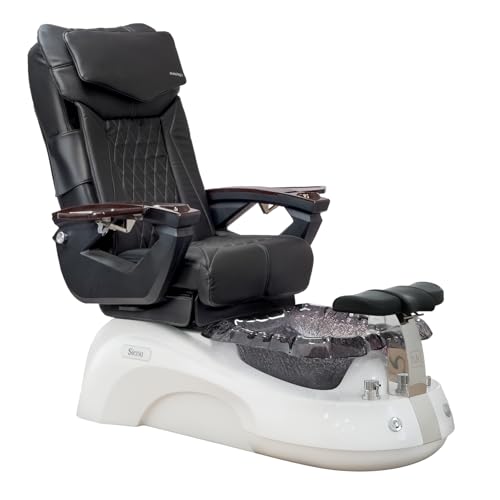 Siena 18 LX Shiatsulogic Pedicure Chair White/Black Stylish Pedicure Tub