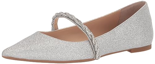 Jewel Badgley Mischka Vana Pointed Flats with Embellished Straps