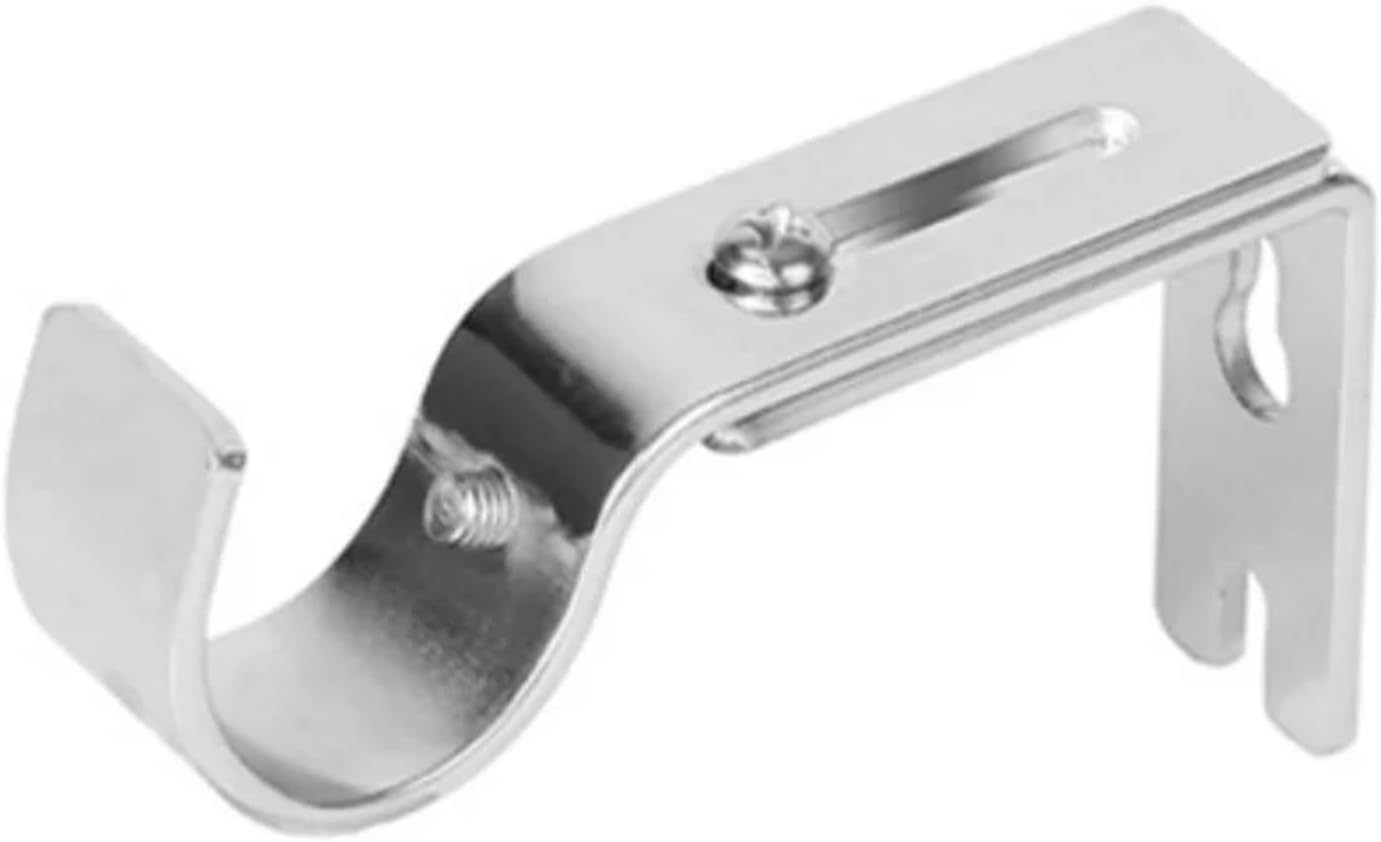Closet Rod Brackets 8PCS Retractable Curtain Rod Bracket with Screws Portable Wall-Mounted Curtain Rod Bracket for Closet Bathroom(White)