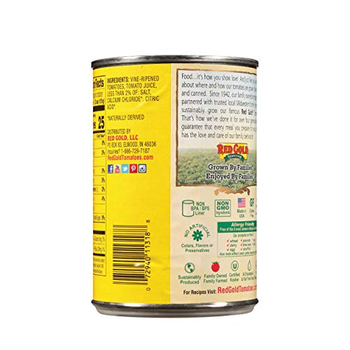 Red Gold Petite Diced Tomatoes, Kosher And Gluten Free, 14.5 Ounce Cans, 6-Pack #TOP1