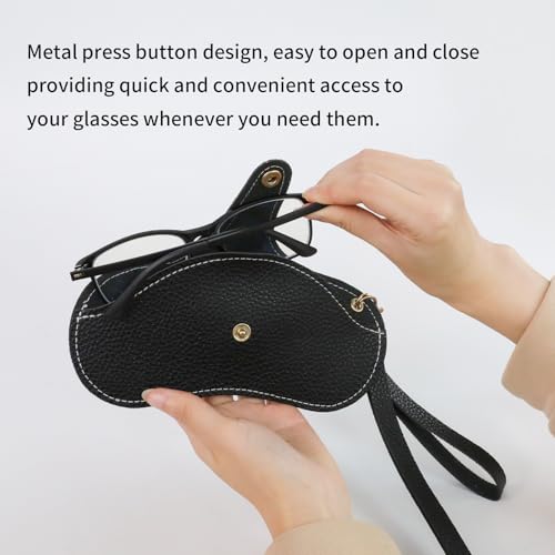 Image of Double Eyeglass Case Soft Dual Glasses Case for Women Men Travel Squeeze Top Sunglasses Cases Eyeglasses Pouch