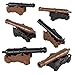 BMC CTS Naval Cannon Artillery - 6pc Black & Bronze Plastic Army Men Accessories