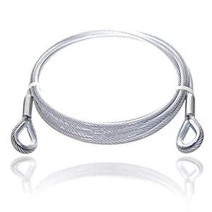 Drahtseile24 Stahlseil ummantelt mit Kauschen 12mm