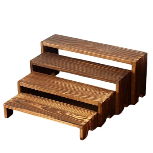 shuhauk Elevadores de exhibición, estantes de madera para...