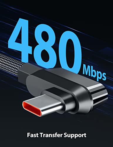 Imangoo IMANGOO-0575 Usb C Cable 6 Ft For Xiaomi 120W Hypercharge Turbo Fast Charging,6A Type C Cable Right Angle Nylon Braided Usb-C To Usb A Charger thumb #4