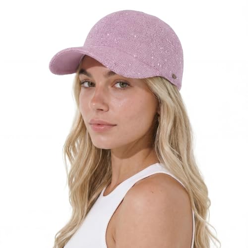 C.C Sequin Baseball Cap Sparkly Glitter Hat for Women Adjustable Back Lightweight Fashion Glitter Cap