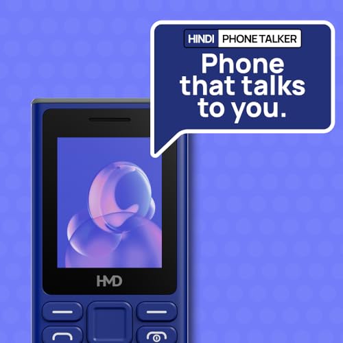 Image of HMD 105 Keypad Phone with Built-in UPI App, Hindi Phone Talker, Long-Lasting Battery, Wireless FM Radio | Blue