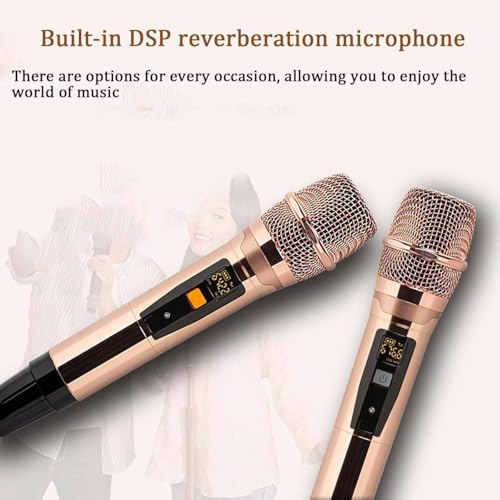 Macchina per karaoke con microfono wireless, touch screen, controllo, download di canzoni cloud, riverbero integrato