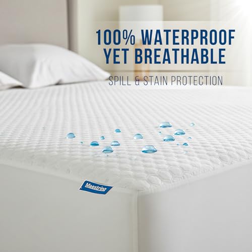 Image of Luxury King Size Tencel Waterproof Mattress Protector Deep Pocket - Premium Cooling Bed Cover Pad - Hypoallergenic & Allergy-Friendly - Oeko-Tex Certified - Ultra Soft & Breathable