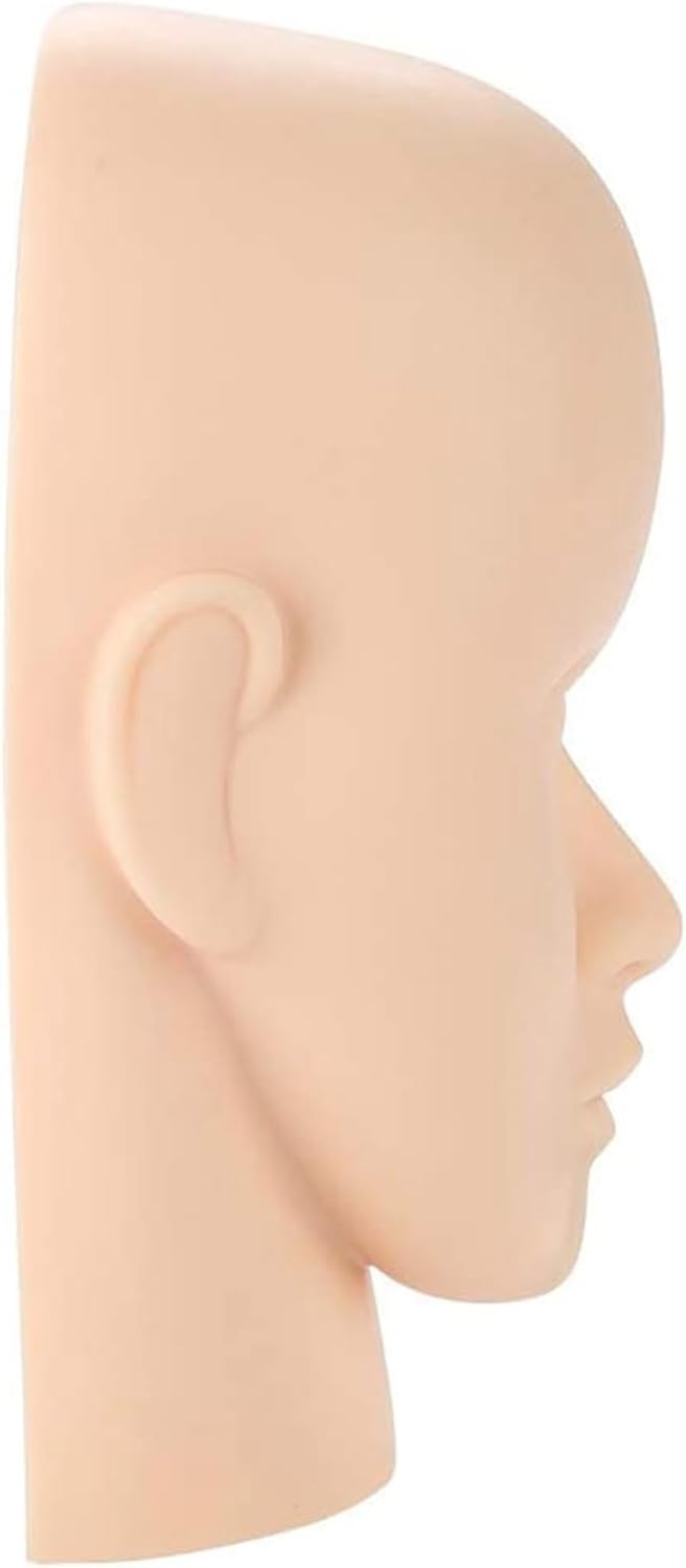 Lash Mannequin No Makeup Graft Makeup Practice Training Lash Extensions Makeup Practice Face Silicone Reusable Exercise for Lashes Beginners