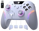 Picture of EasySMX X20 Wireless Gaming Controller with RGB Backlit, 2-Stage Hall Effect Stick, 1000Hz Polling Rate, 6-Axis Gyro on Multi-Platform, Mech Buttons- Compatible with PC/Switch/Steam/Android