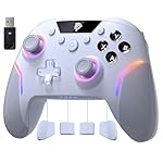 EasySMX X20 Wireless Gaming Controller with RGB Backlit, 2-Stage Hall Effect Stick, 1000Hz Polling Rate, 6-Axis Gyro on Multi-Platform, Mech Buttons- Compatible with PC/Switch/Steam/Android