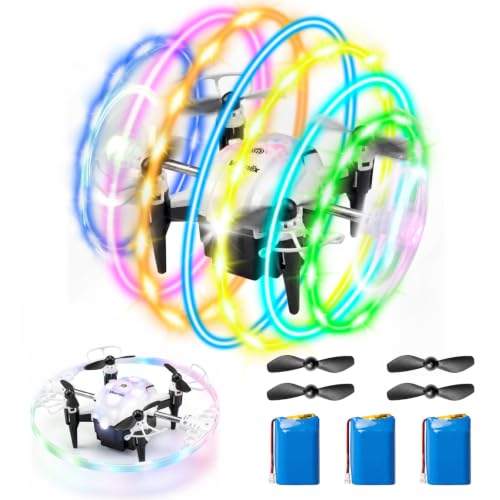 Image of Veeniix Drone for Kids 360 RGB Rotation RC Quadcopter Altitude Hold