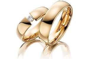 6 mm Wedding Ring Bands for Men and Women - 14K Gold...