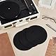 NBEADS 4 Stück Plattenteller Matte, 18.5cm Filz Plattenspieler 3mm Matte Plattenspieler Slipmat Matte Plattenspieler Matte für Heimplattenspieler, Schwarz