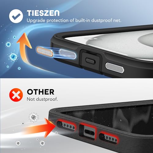 TIESZEN for iPhone 15 Case, Compatible with MagSafe, Built-in Privacy Screen Protector and Camera Protection - Image 4