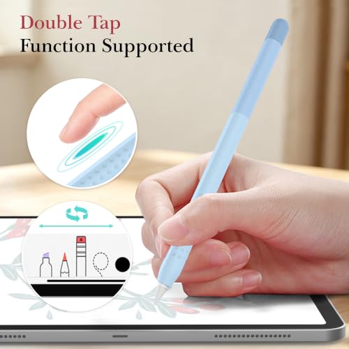 Image of Delidigi for Apple Pencil Pro (2024) & Apple Pencil 2nd Generation Case | Gradient Color Design Silicone Sleeve Cover, Magnetic Charging Compatible, Double Tap Support