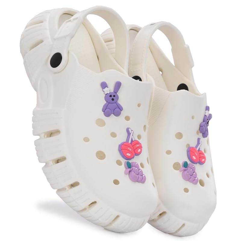 Image of Unisex Kids Clogs Soft Anti Skid Mules Sandals with Adjustable Back Strap Indoor & Outdoor Slipper for Boys & Girls Everyday Use Waterproof Jibbex Slides