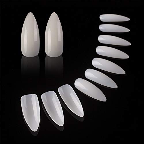 Fake nails sharp end white nails false full cover artif…