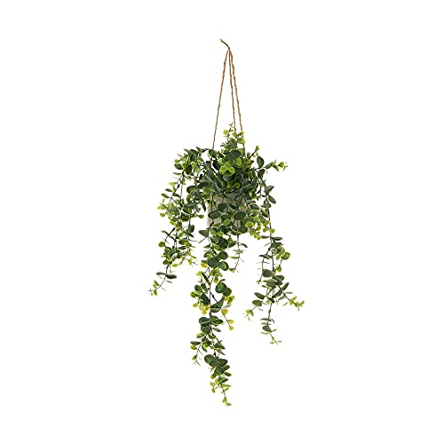 LOLAhome Planta Artificial de Helecho Colgante Verde de plástico PE de Ø 9x50 cm -