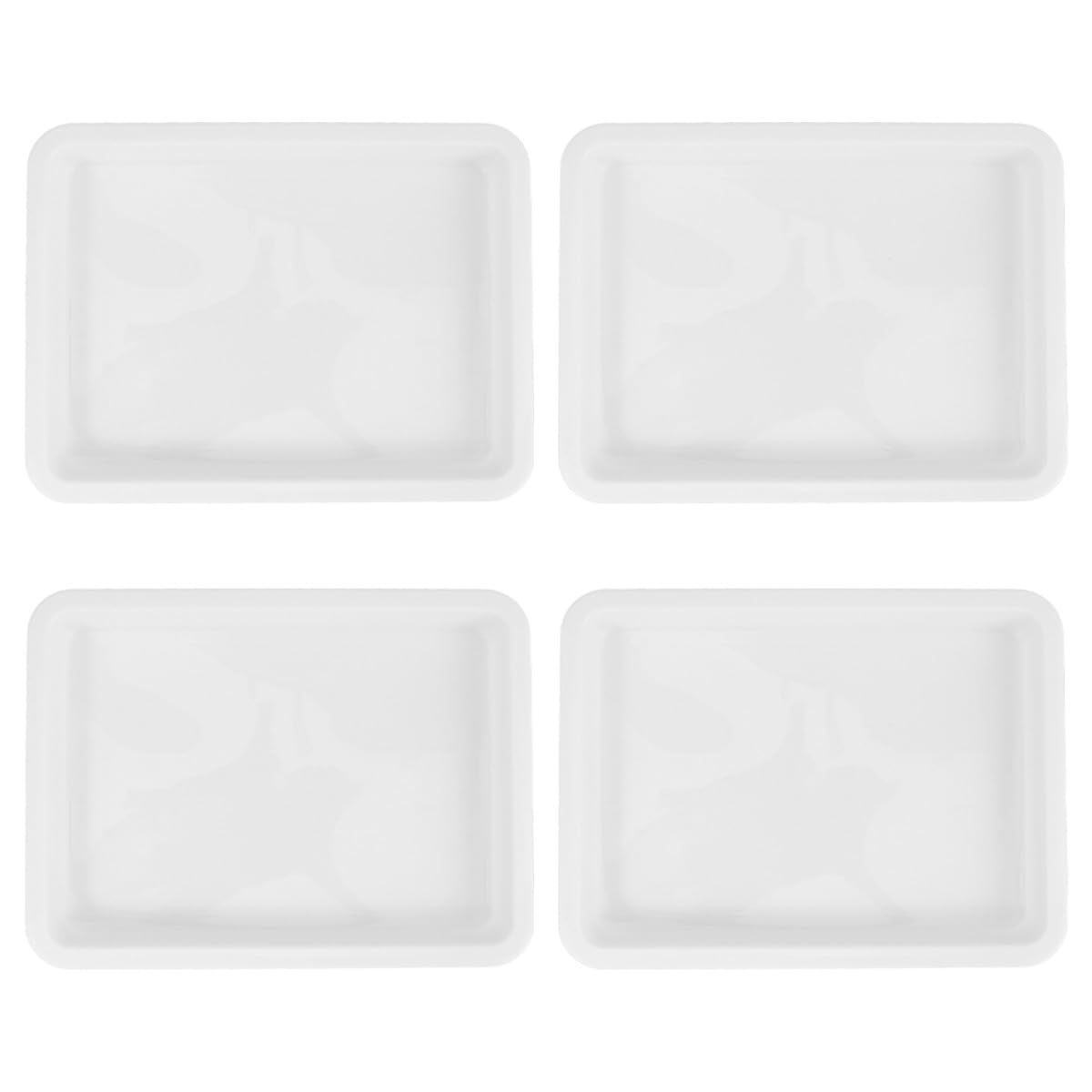 4 Stück Laborchemikalientablett aus Chemikalienbeständigem Kunststoff Auslaufsichere Laborschalen 25 X 18,5 X 2,5cm Vielseitig für Laborproben und Experimente