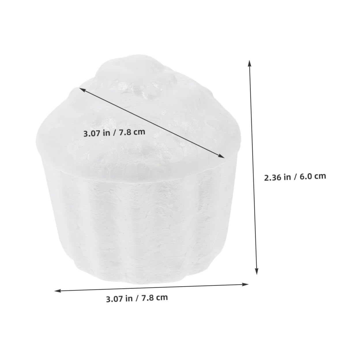 Gatuida 5 Pièces Modèle de Gâteau en Mousse Blanche pour Décoration de Gâteau, Accessoires Créatifs pour Travaux Manuels et Entraînement Pâtisserie Cupcake