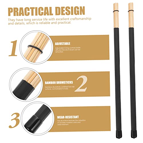 Baquetas profesionales para percusión de bambú miniatura 4
