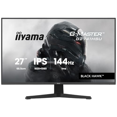 iiyama Ecran G-Master Black Hawk, G2741HSU-B1 IPS, FreeSync/Adaptive Sync, 1920x1080@144Hz, 1ms, 350cd Haut-parleurs, HDMI/DP/USB HUB, Black Tuner, i-Style...