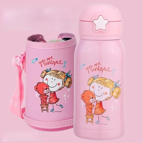 Image of Clay Craft VACBOTT Kids Double Walled 18 Hours Hot and 24 Hours Cold Water Bottle-550ML, 2-Piece Steel Bottles for Travelling|BPA-Free|Leak Proof|BIS Certified|1Year Limited Warranty