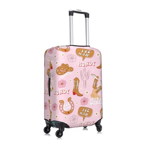 Elastic Travel Luggage Cover Printed Retro Cowgirl Double-Sided Suitcase Protector Bag,Dust-Proof Cratch-Resistant Washable Baggage Covers For Kid Adult,Small3