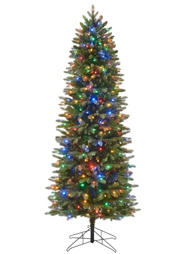 Honeywell 7 ft Pre-Lit Artificial Christmas Tree, Regal Fir Xmas Tree with 400 Color Changing LED, 1870 PE/PVC Tips, Tree Top Connector, Entire Tree UL Certified
