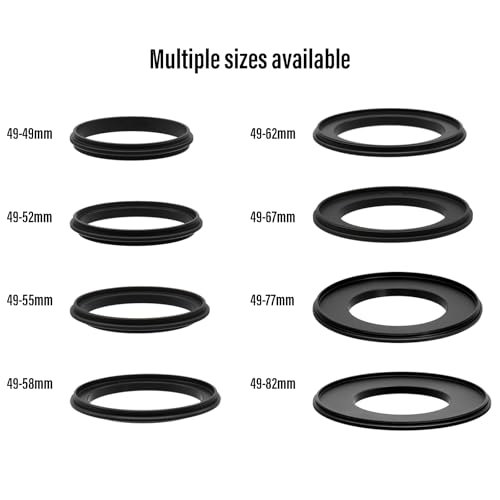 Anillo Adaptador de Lentes Macho a Macho 49-52mm para Fotografía Macro | Anillo Adaptador Macho de Aluminio 49-49mm a 49-82mm miniatura 2